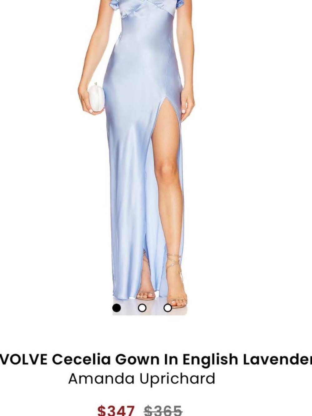 Amanda Uprichard New York x Revolve Cecelia Silk Evening Maxi Gown